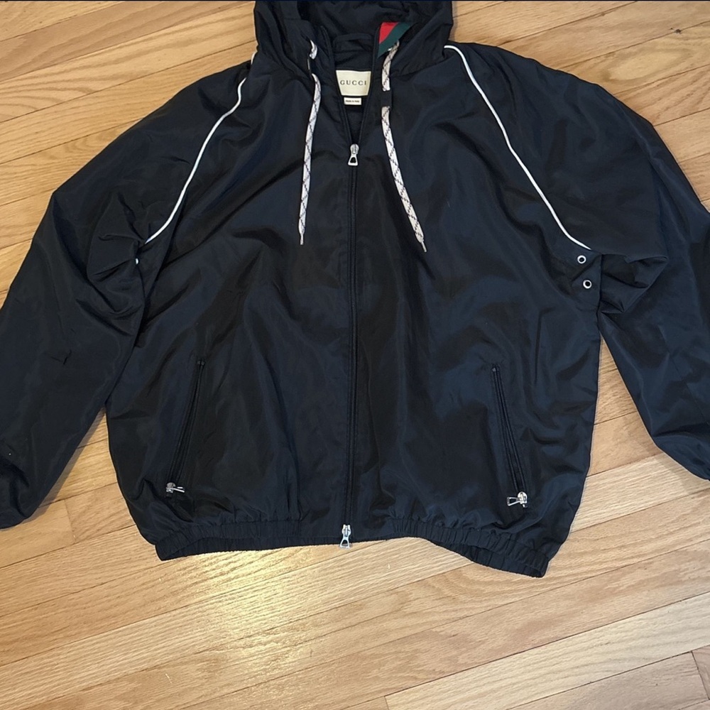 GUCCI Nylon Satin Jacket. Large. Two imperfections.